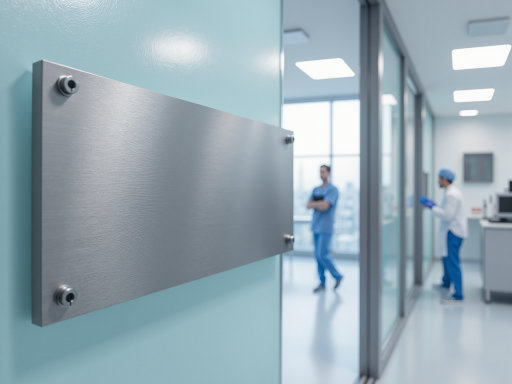 医院病房门，白色抗菌表面，推拉设计，医疗环境